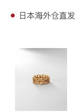 1h可退 日本直邮COCOSHNIK 女士双链条图案戒指 金银双色设计 767