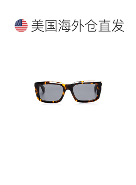 自营off-white米白色海斯方形太阳镜-哈瓦那深灰色 美国奥莱直发