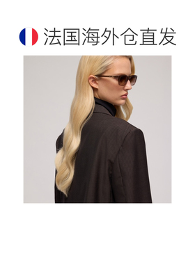 自营欧洲直邮GUCCI古驰 女士棕色渐变醋酸纤维Gucci字样矩形太阳