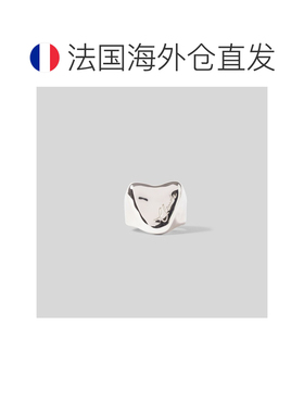 自营欧洲直邮Claudie Pierlot 银色心形骑士戒指女士