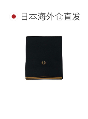 日本直邮FRED PERRY c3319-u12 美利奴羊毛围巾 男女通用 黑色 深