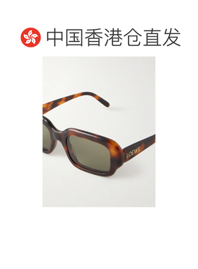 香港直邮潮奢 LOEWE 罗意威 男士 雪茄色方形框醋纤太阳眼镜 LW40
