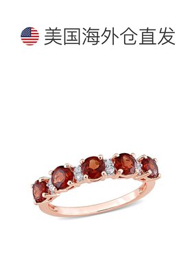 自营 mimi & maxmimi & max1 3/5 克拉 TGW 石榴石和白色托帕