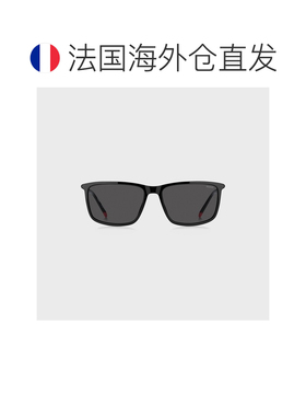 自营欧洲直邮Hugo Boss 男士黑色醋酸纤维红色细节太阳镜
