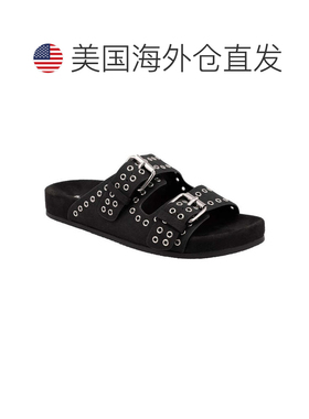 自营MIA Brooklyn Sandals Women's Black Adjustable Strap Open