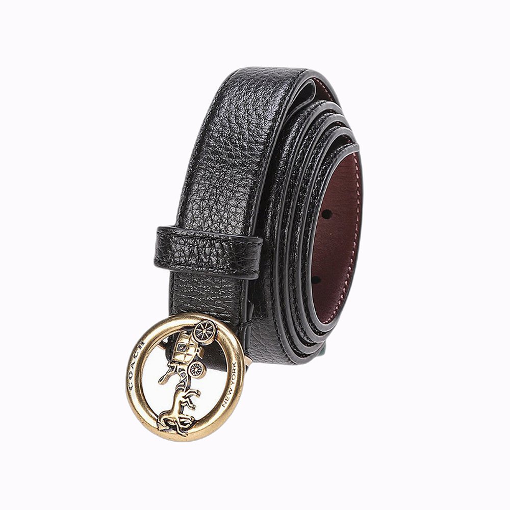 天猫国际海外直购美国直邮COACH蔻驰新款女士牛皮商务针扣腰带送礼83960B4FD7M3