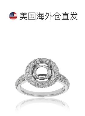 自营 vir jewels0.90 克拉钻石半镶订婚戒指 14K 白金婚礼 - 白色