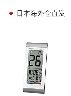 日本直邮SEIKO SQ431S 带温湿度计的无线电控制时钟数字 SQ431S