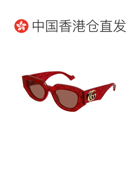香港直邮GUCCI 女士眼镜 GG1421S006 CO 红色古驰太阳镜配饰