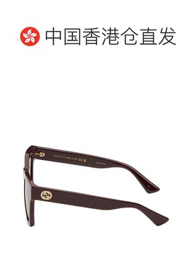 1h可退 香港直邮Gucci 古驰 女士 酒红色 Cat Eye 太阳镜 GG1714S