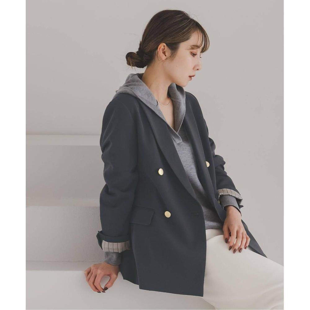 1h可退 日本直邮NOBLE 《26SS》浮纹斜纹布尖领西装夹克外套,淘宝优惠券,粉丝福利购,淘宝优惠卷