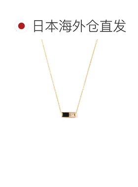 日本直邮FIBULA 女士 黑玛瑙×水晶镀金锁扣项链 64423135975