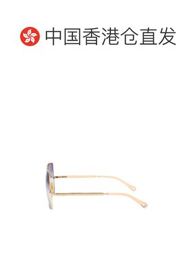 1h可退 香港直邮CHLOÉ 女士眼镜 CH0278S002 CO 白色 徽标太阳镜