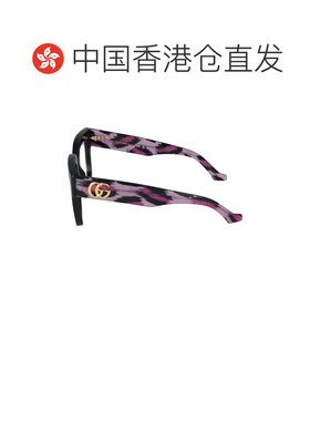 香港直邮GUCCI 女士眼镜 GG1549O003 SS2024 黑色 方形全框平光镜