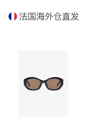 自营欧洲直邮Givenchy纪梵希24新款 男女通用黑色醋酯框栗色镜片