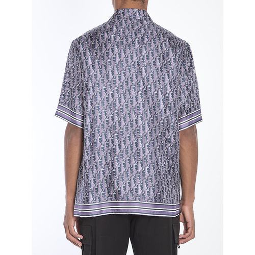 DIOR 男士衬衫 193C545A4751C574 AW2024 灰色 短袖衬衫 - 图2