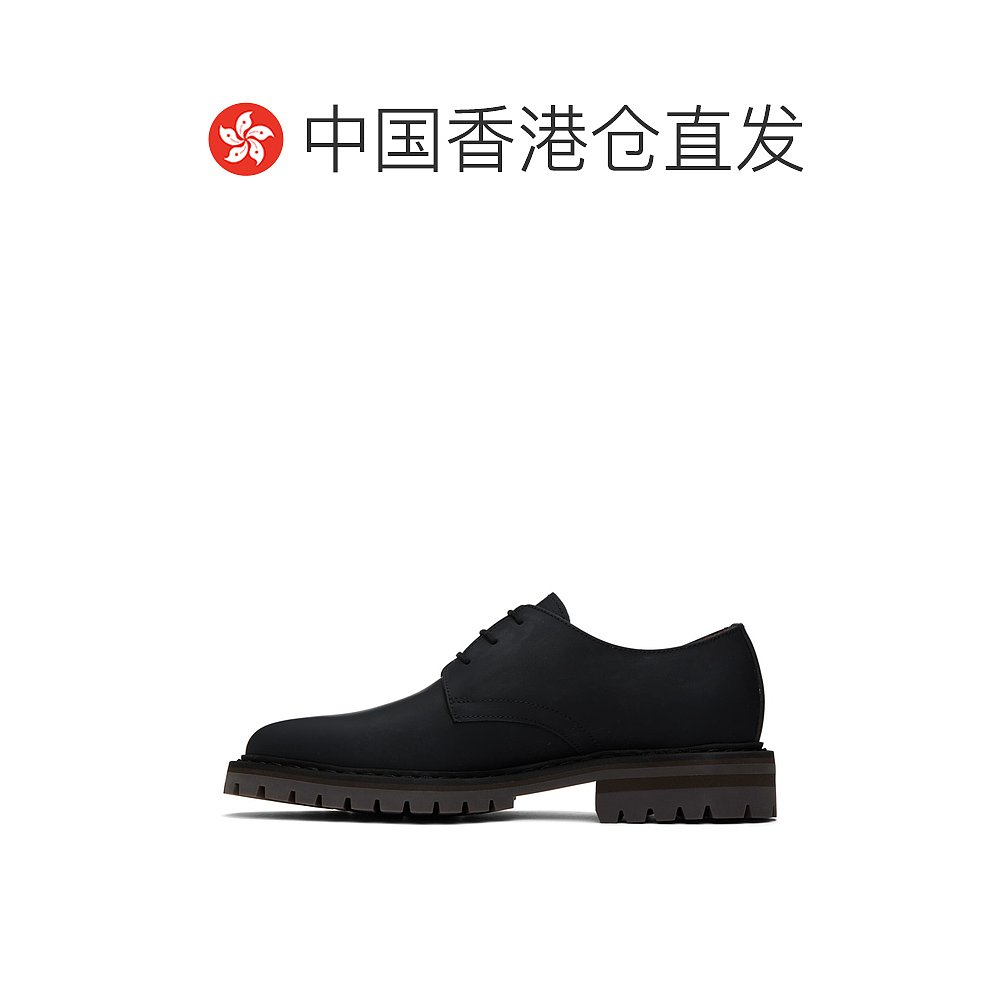 香港直邮潮奢 Common Projects 男士黑色 Officer's 德比鞋 - 图1