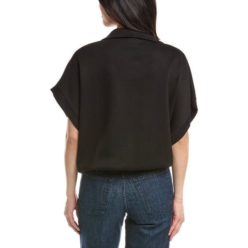 自营Joseph Ribkoff Short Sleeve Dolman Zip Jacket - black 美 - 图2