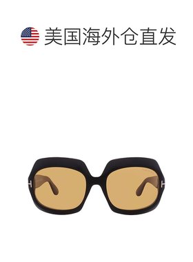 自营Tom Ford Ren Light Brown Square Ladies Sunglasses FT1155