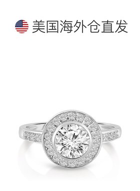 自营GENEVIVE 纯银立方氧化锆订婚戒指 - 银白色 【美国奥莱】直