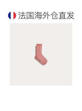 自营欧洲直邮Bonpoint小樱桃 女孩糖果粉棉质点纹花边袜子