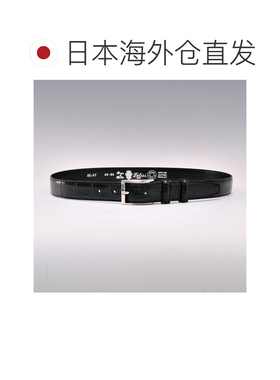 日本直邮felisi 男士压纹鳄鱼纹皮革腰带 3cm宽 85/07/SA 黑色