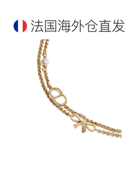 自营欧洲直邮DIOR迪奥 女士金色/白色金属迷你蝴蝶支付后1h可退