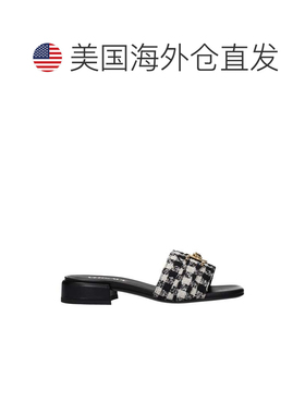 自营Versace Fabric Women's Slippers - black 美国奥莱直发