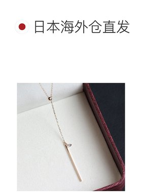 1h可退 日本直邮cui-cui 0.1ct 香槟钻石 移动链条项链 K10YG 782