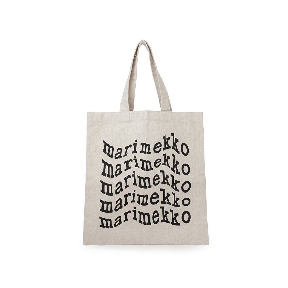 日本直邮Marimekko 手提包白色女士 094599 890 Vankka 徽标放置 - 图0