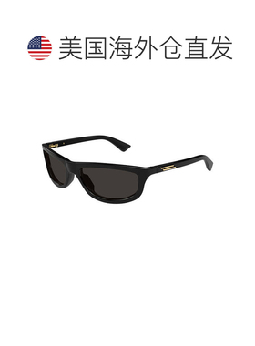 自营bottega venetaBV1327S 001闪亮黑色/灰色-闪亮黑色 美国奥莱