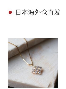 1h可退 日本直邮cui-cui K10YG 黄金材质 9石立方锆石 贝尼西亚链