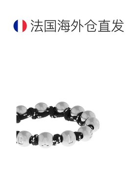 自营欧洲直邮Balenciaga巴黎世家 Malibu女士银色黄铜圆珠手链