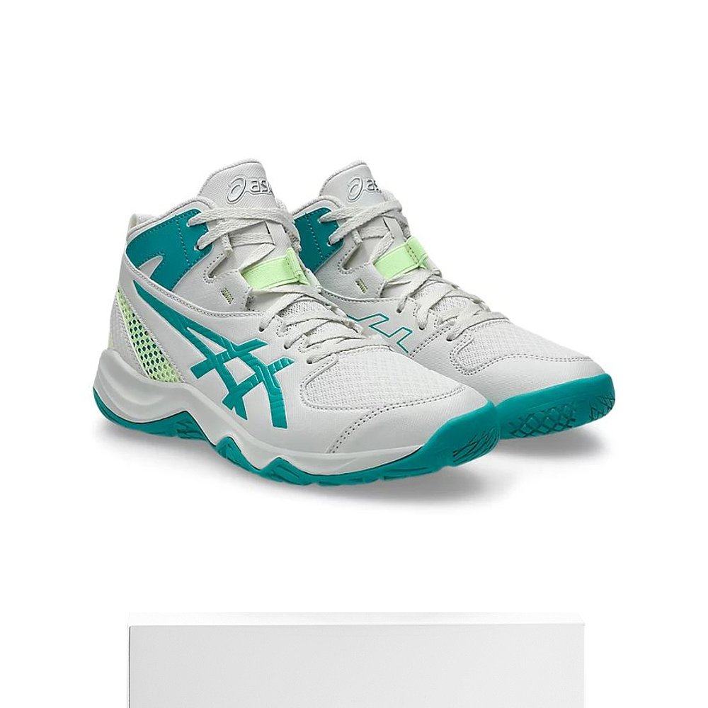 日本直邮Asics DUNKSHOT MB 10 亚瑟士 中帮儿童篮球鞋白青色,淘宝优惠券,粉丝福利购,淘宝优惠卷