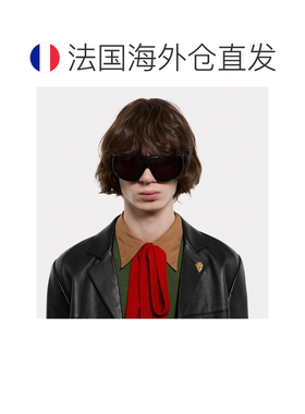 自营欧洲直邮GUCCI古驰 La Famiglia女士黑色注塑面罩太阳镜