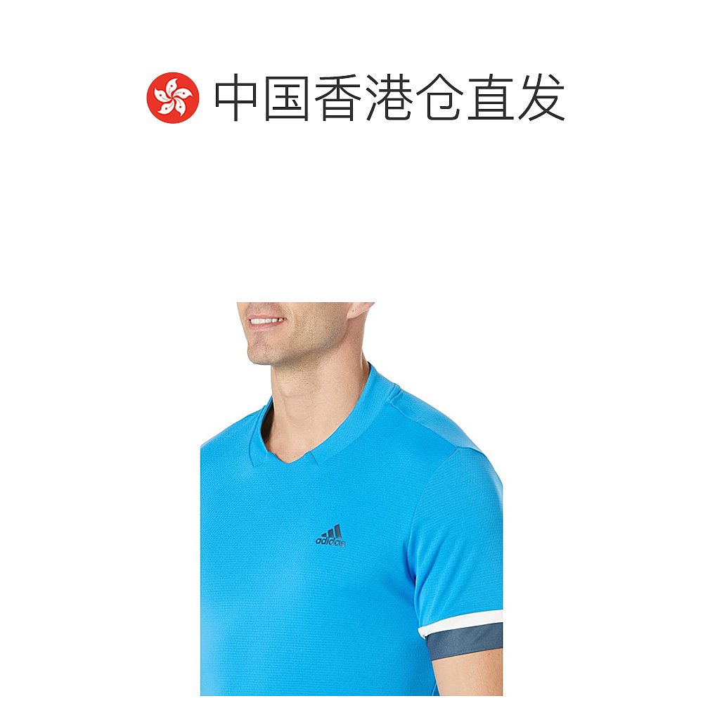 香港直邮潮奢 adidas 阿迪达斯 男士 Heat.Rdy Polo衫 - 图1