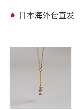 1h可退 日本直邮cui-cui 女装 简约K10YG黄金钻石三石项链 783820