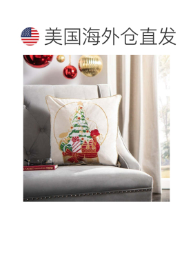 自营safaviehJunie 枕头 - 米色/红色 美国奥莱直发