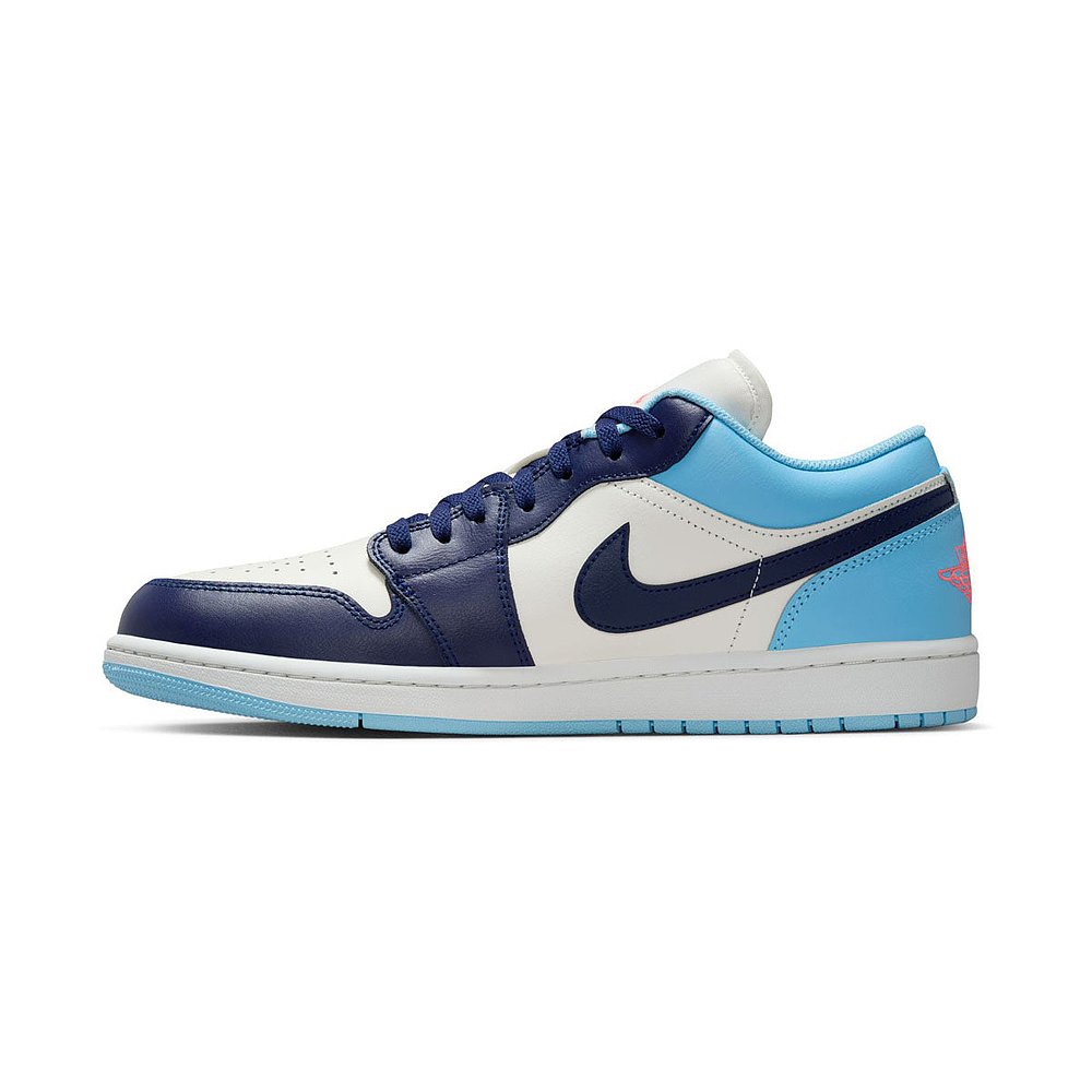 自营Mens Air Jordan 1 Low_Sail/Blue Void-Blue Chill-Hot Lava - 图2