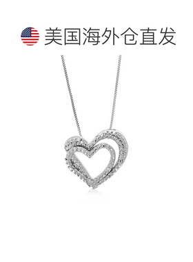 自营vir jewels1/14 cttw Lab Grown Diamond Heart Pendant Neck