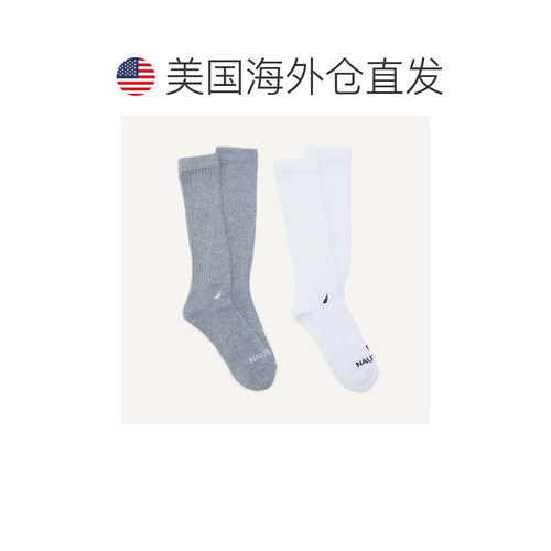 自营Nautica Womens Slouch Crew Socks, 2-Pack - ultra blue wa - 图1