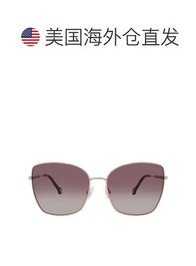 自营Carolina Herrera Brown Gradient Butterfly Ladies Sunglas