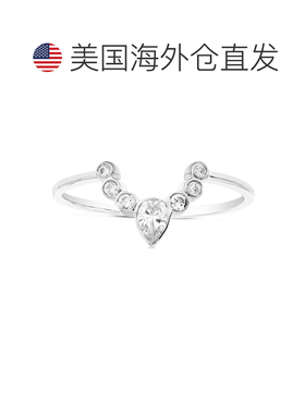 自营vir jewels1/4 cttw Pear Lab Grown Diamond Ring in Sterli