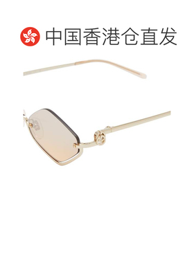 1h可退 香港直邮Gucci 古驰 女士 金色太阳镜 GG1604S metal金属