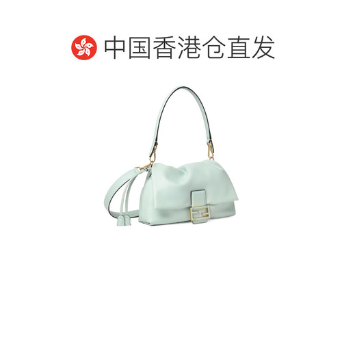 香港直邮FENDI 女士斜挎包 8BR833AQ0DF1WLO CO 绿色 Mamma Bague - 图1