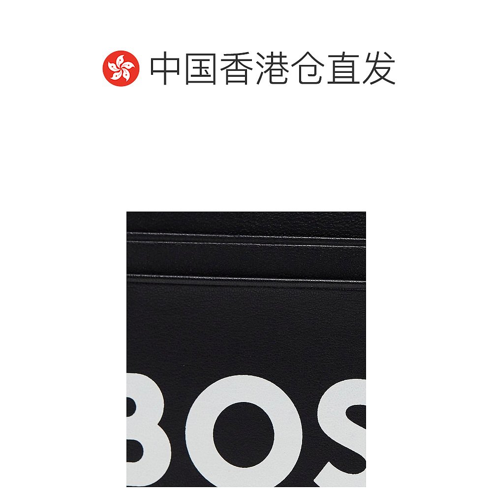 香港直邮潮奢 BOSS Orange 男士 leather large logo card holder - 图1