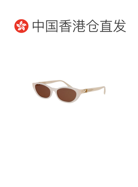 香港直邮FENDI 女士太阳镜 FE40224I25E SS2026 米白色 矩形镜框
