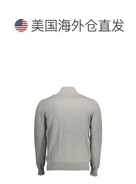 North Sails 男士刺绣优雅棉质开衫 - 灰色 【美国奥莱】直发