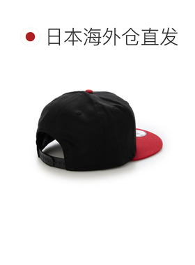 日本直邮NEW ERA NE400 平沿按扣帽 9FIFTY 帽子（黑色 x 猩红色