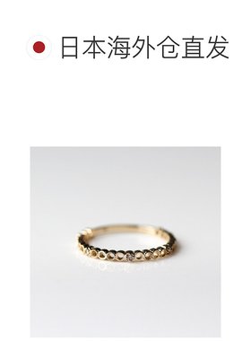 1h可退 日本直邮cui-cui 女士 K10YG 黄金钻石戒指 0.02ct 756525
